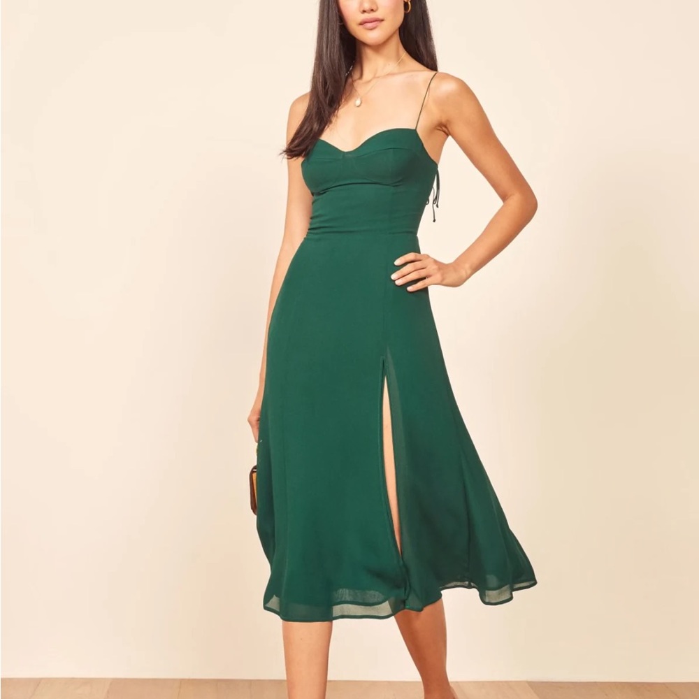 REFORMATION Juliette Dress in Emerald Size 2 BRAND NEW!